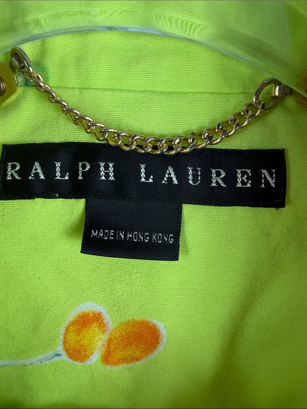 Ralph Lauren Black Label Chartreuse Floral Trench Rain Coat Jacket 14 - Picture 3 of 10
